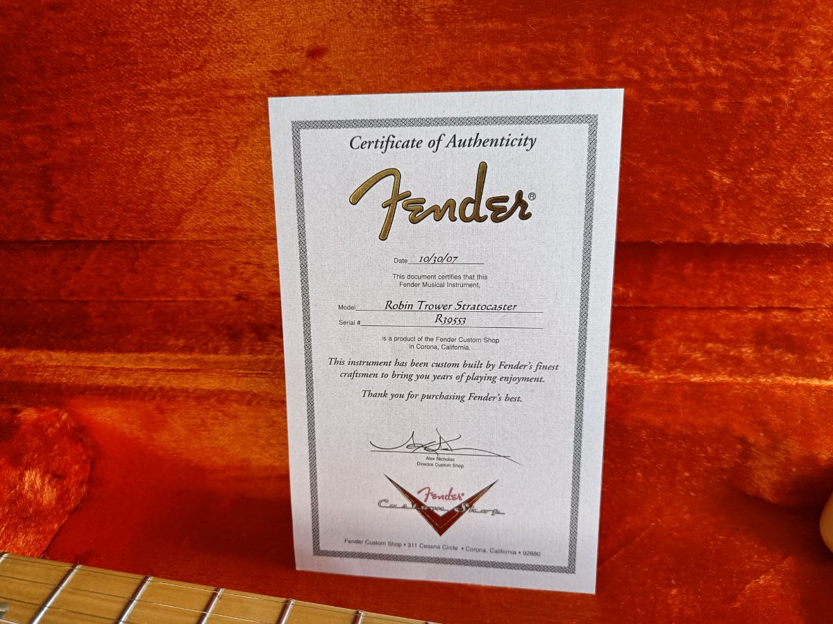Fender Custom Shop Robin Trower Stratocaster 2007 Arctic White
