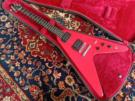 Gibson Flying V I with Stop Bar Tailpiece and Offset Knobs 1987 Red