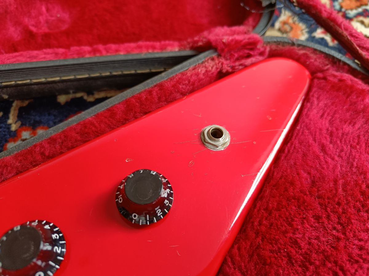 Gibson Flying V I with Stop Bar Tailpiece and Offset Knobs 1987 Red