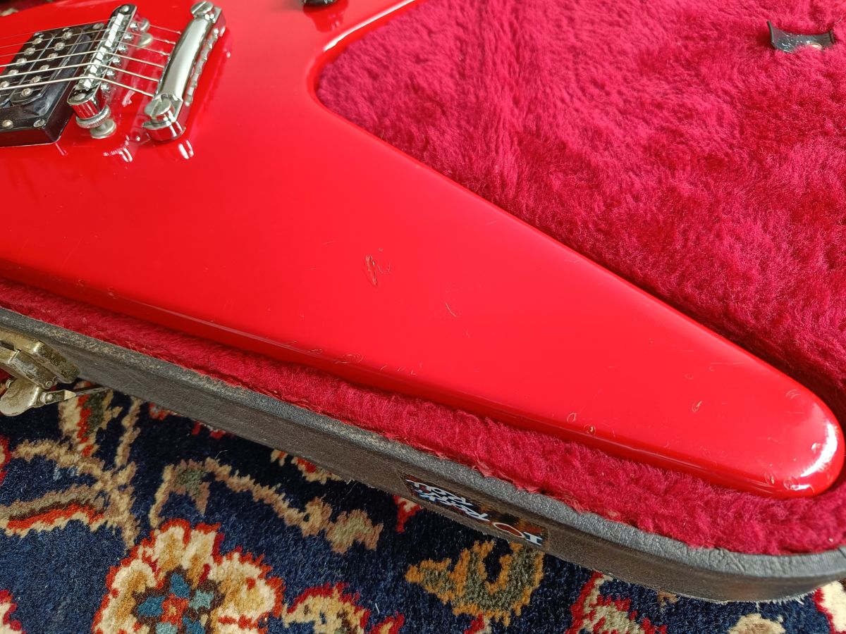 Gibson Flying V I with Stop Bar Tailpiece and Offset Knobs 1987 Red