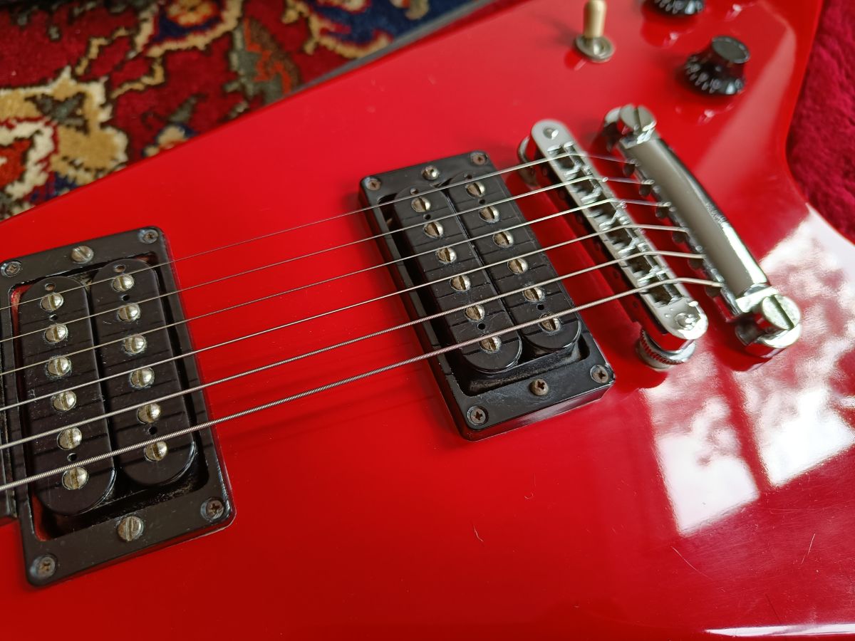 Gibson Flying V I with Stop Bar Tailpiece and Offset Knobs 1987 Red