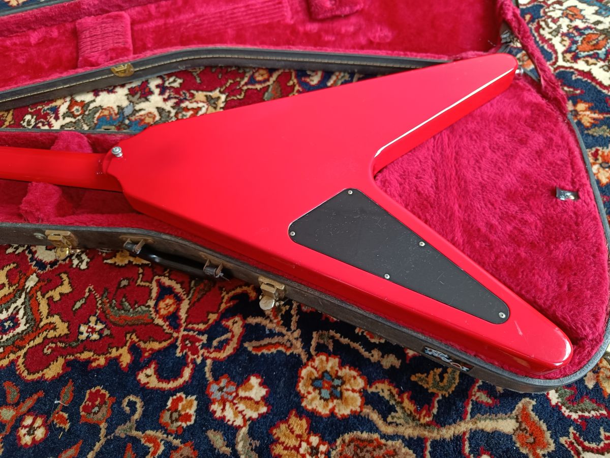 Gibson Flying V I with Stop Bar Tailpiece and Offset Knobs 1987 Red