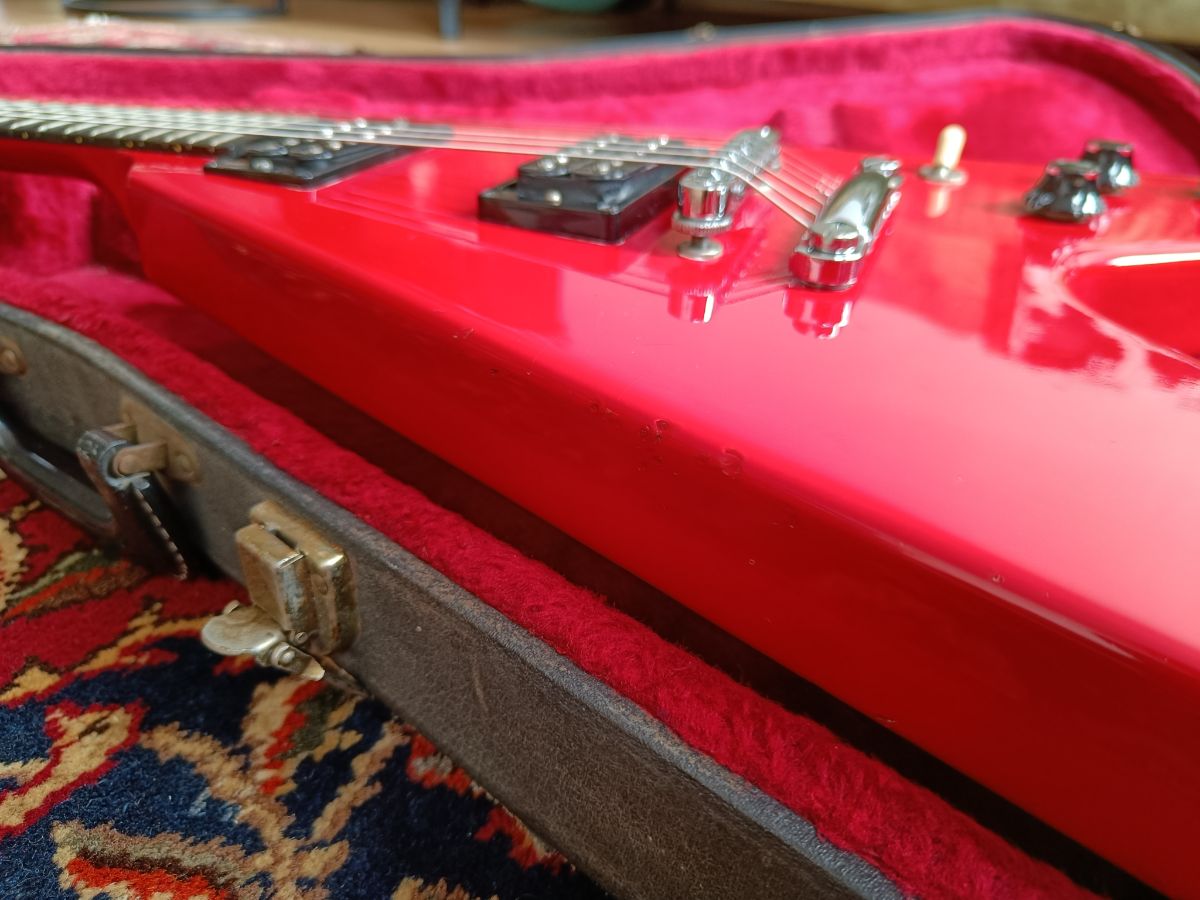 Gibson Flying V I with Stop Bar Tailpiece and Offset Knobs 1987 Red