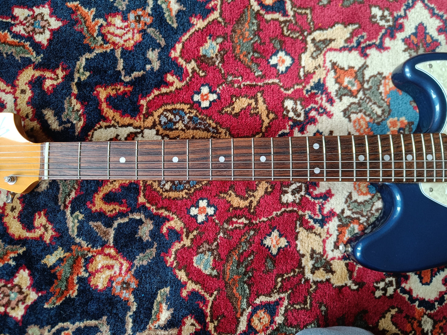 Fender Kurt Cobain Mustang 2012 Dark Lake Placid Blue with Stripe