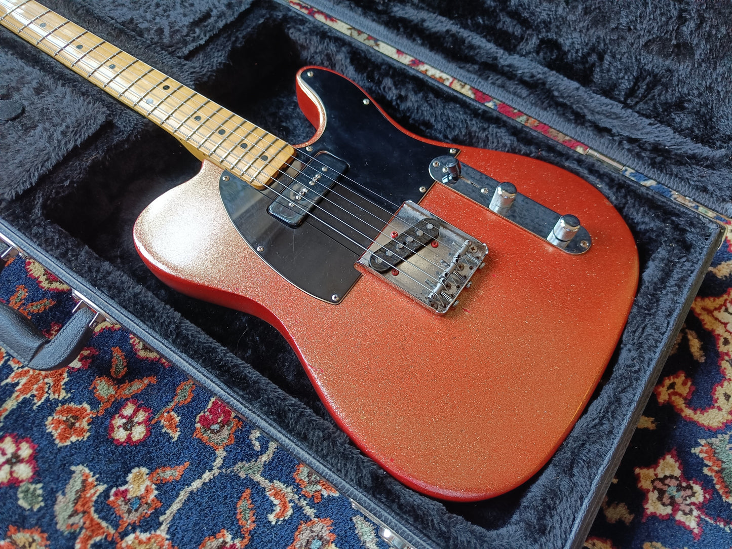 Fender Telecaster with Maple Fretboard 1975 Copper Spark refin