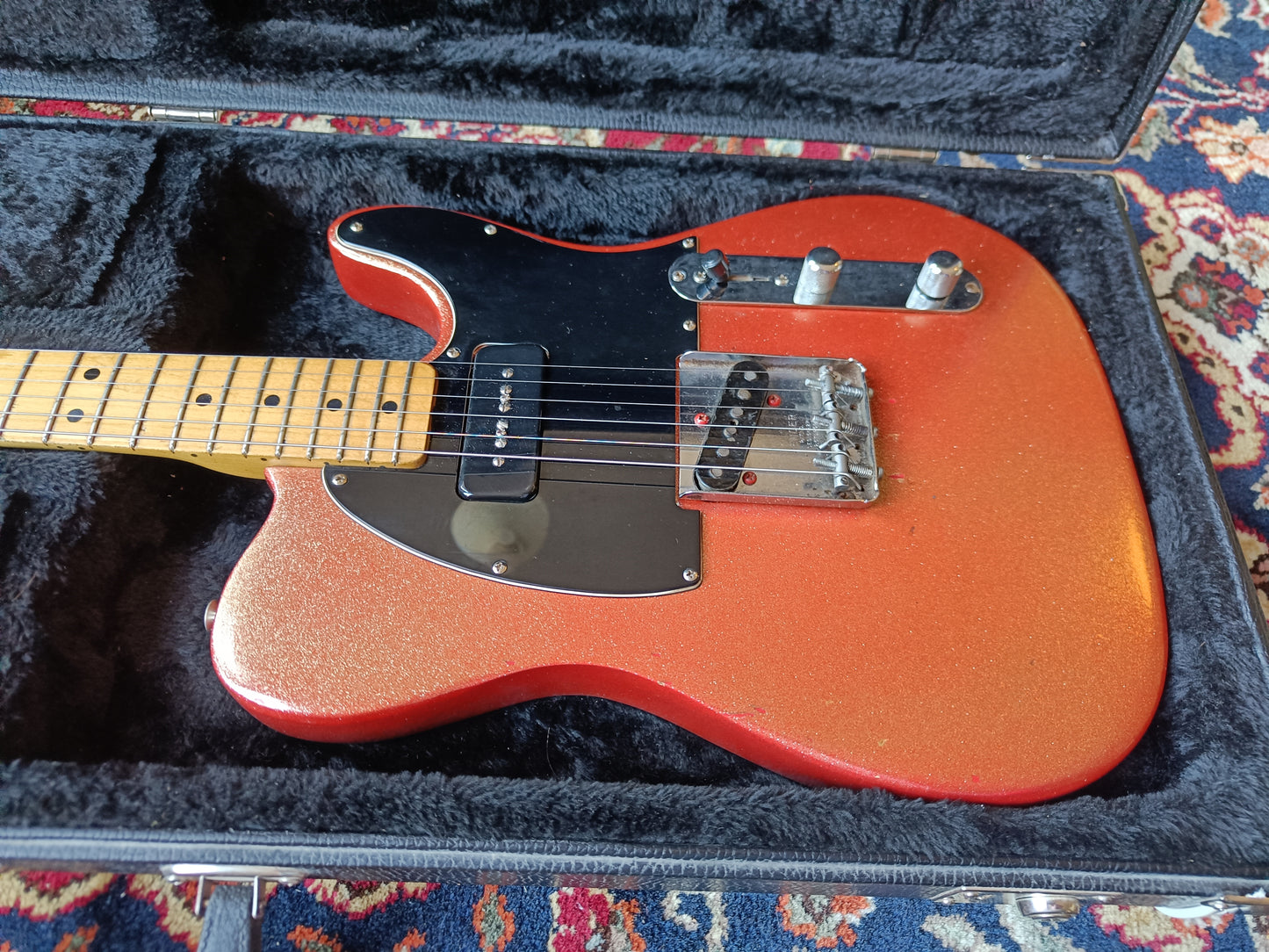 Fender Telecaster with Maple Fretboard 1975 Copper Spark refin