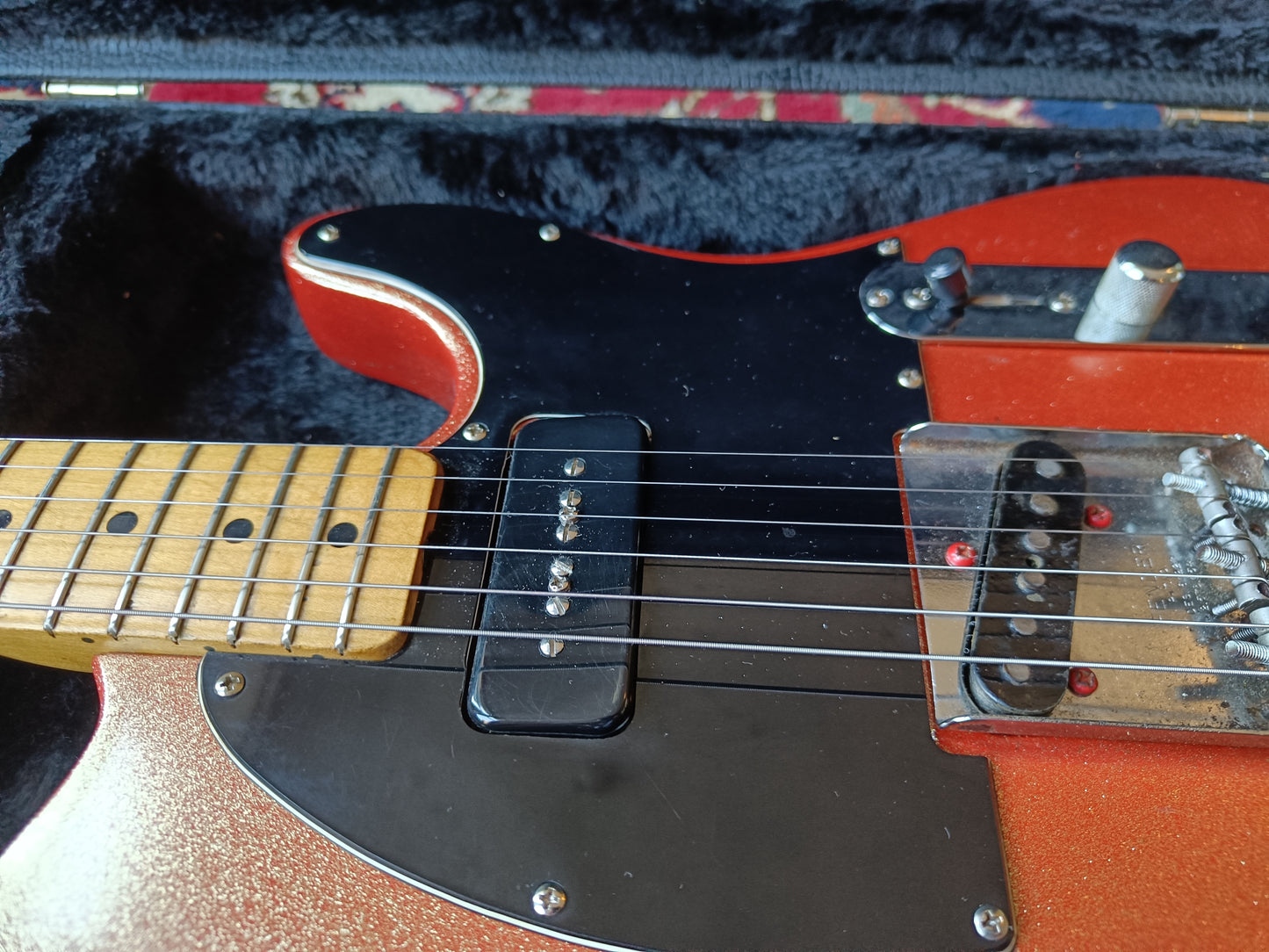 Fender Telecaster with Maple Fretboard 1975 Copper Spark refin