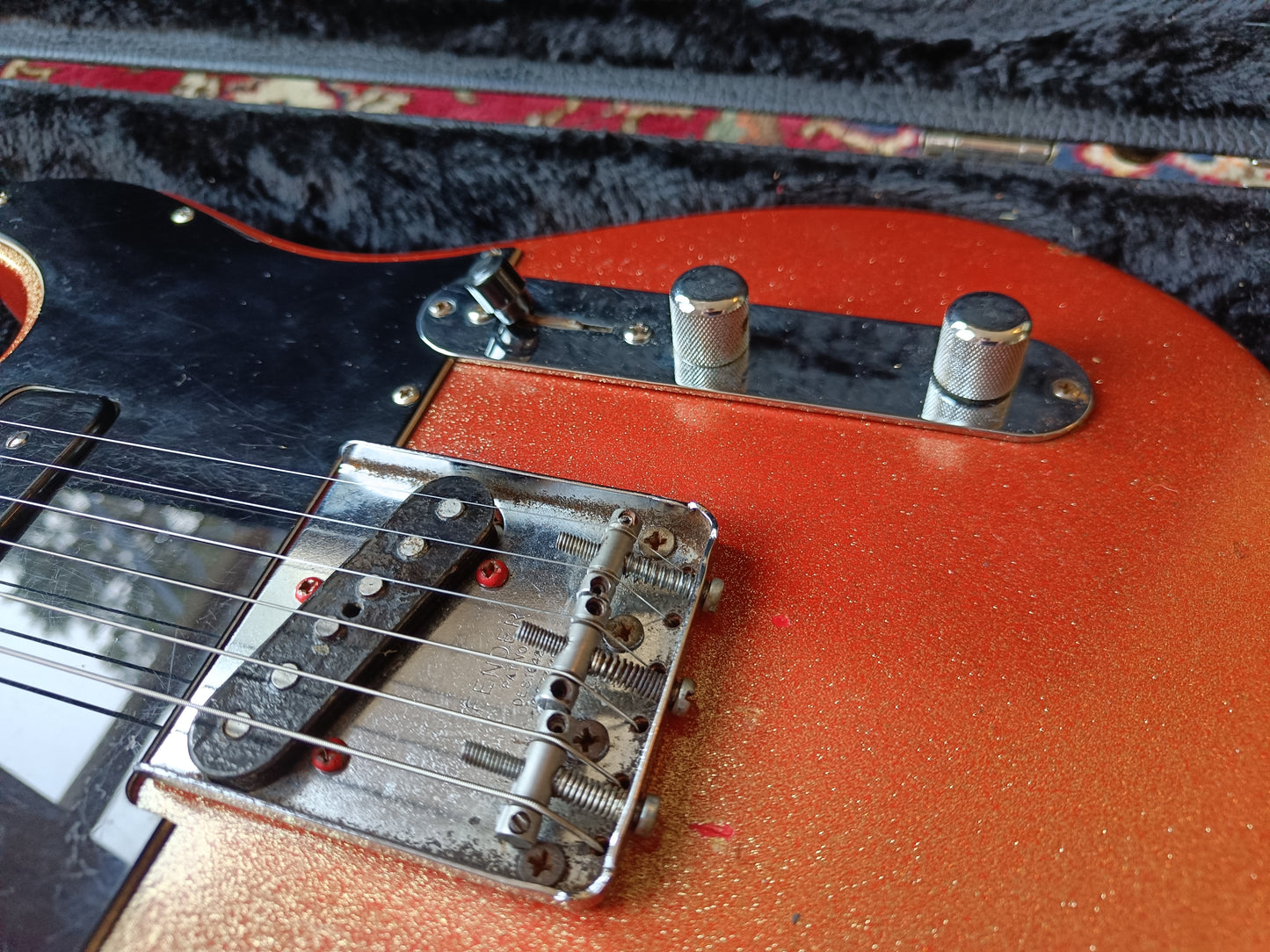 Fender Telecaster with Maple Fretboard 1975 Copper Spark refin