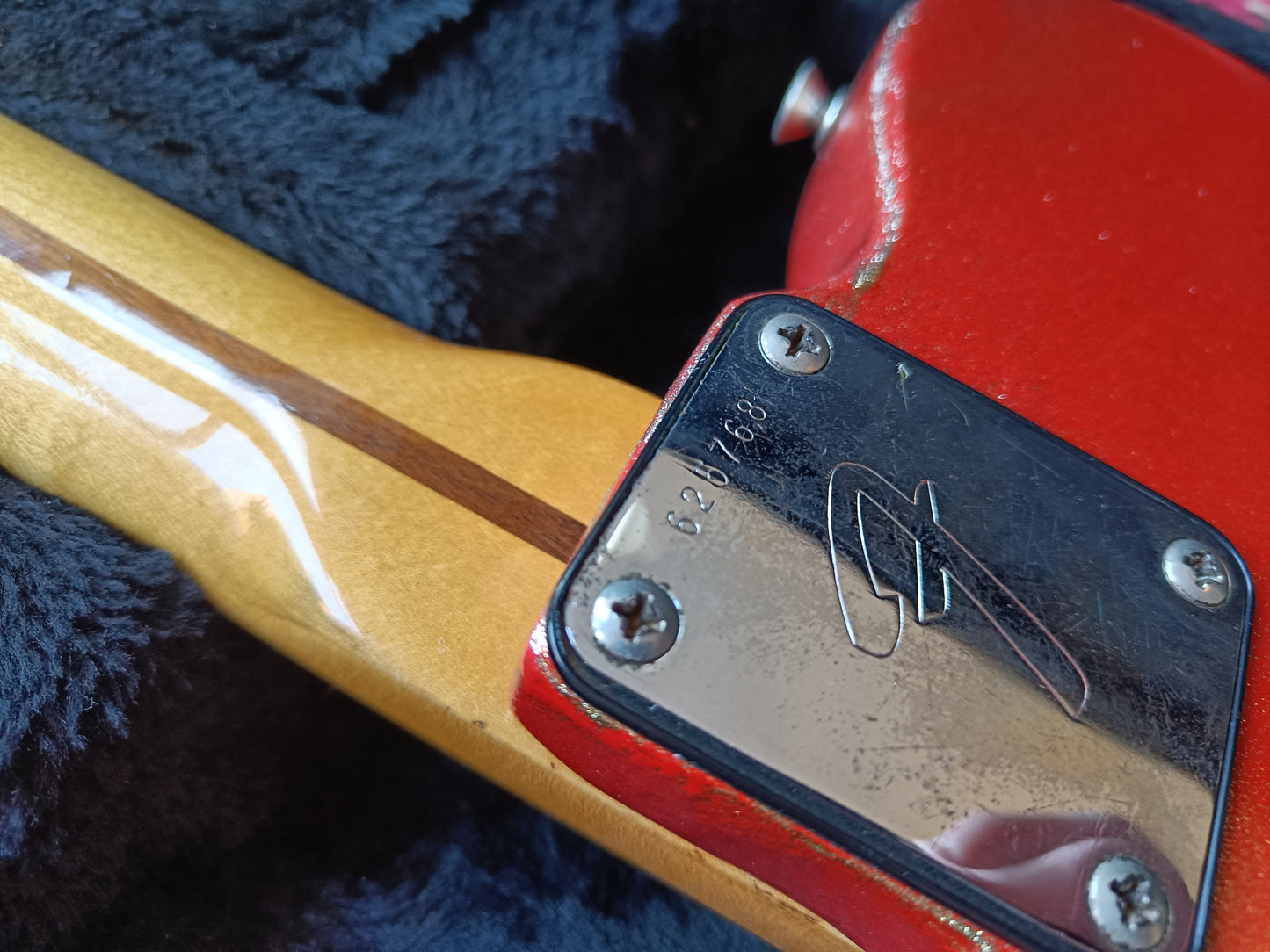 Fender Telecaster with Maple Fretboard 1975 Copper Spark refin