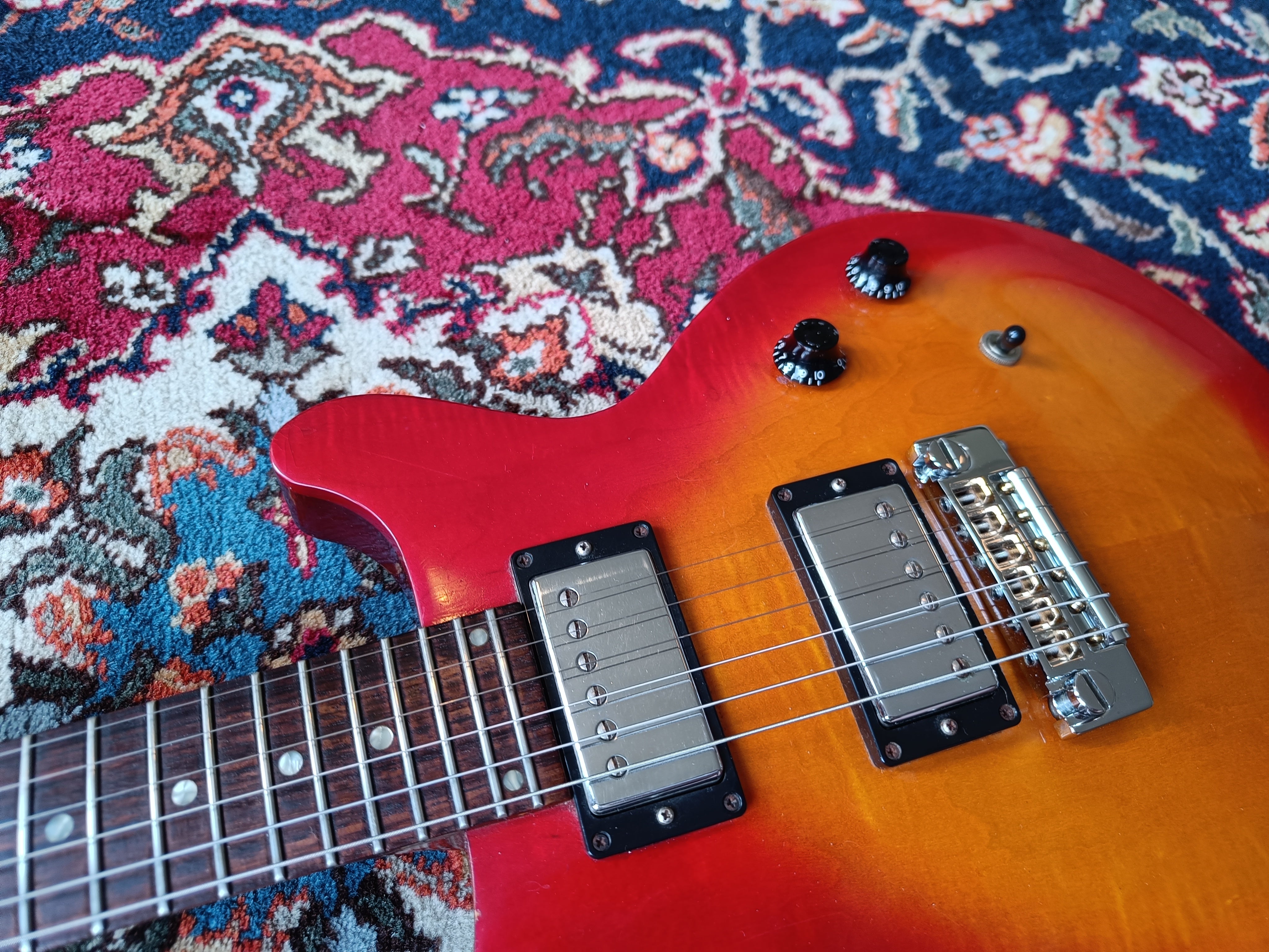 Gibson Les Paul DC Studio Double Cut 1997 Cherry Sunburst – Rinkies Guitars